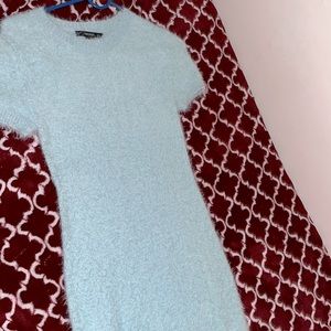 Fuzzy blue dress , Great for winter, new years, christmas